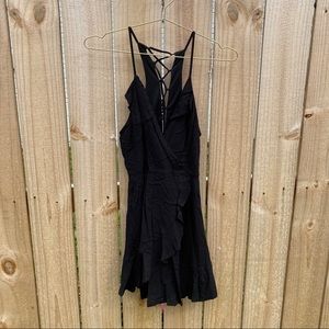 Black Ruffle Mini Dress